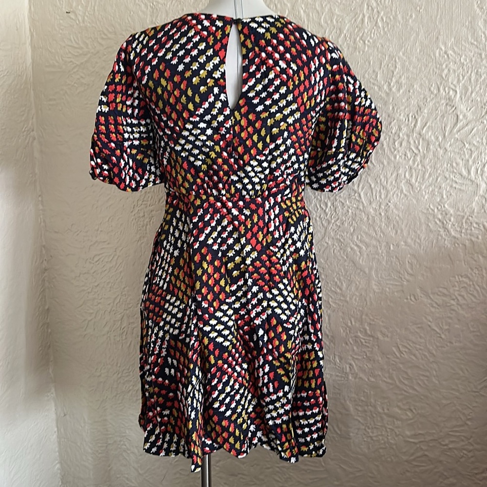 Anthropologie Maeve Melody Mini Dress Puff Short Sleeve Floral Print 4 Petite - Picture 11 of 16